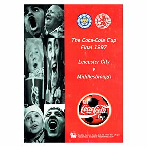 Leicester City vs Middlesbrough League Cup Coca Cola Final at Wembley Stadium Program - 4/06/97