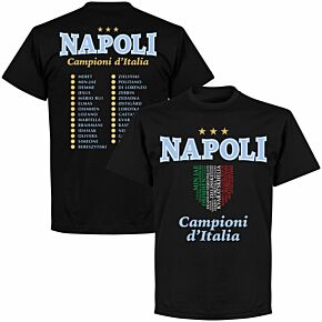 Napoli Campioni Scudetto Squad T-shirt - Black