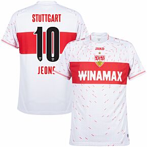 23-24 VFB Stuttgart Home Shirt + Jeong 10 (Official Printing)