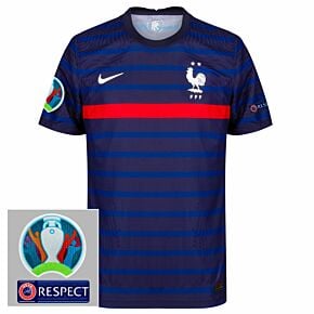 20-21 France Vapor Match Home Shirt + Official Euro 2020 Patches