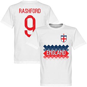 England Rashford 9 Team Tee - White