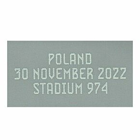Official World Cup 2022 Matchday Transfer Poland v Argentina 30 November 2022 (Argentina Away)
