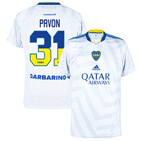 21-22 Boca Juniors Away Shirt + Pavon 31 (Fan Style Printing)