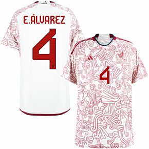 22-23 Mexico Away Shirt + E.Álvarez 4 (Official Printing)