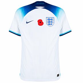 22-23 England Dri-Fit ADV Match Home Shirt incl. FREE British Legion Poppy