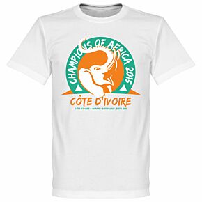 2015 Ivory Coast Champions of Africa Tee 2 - White