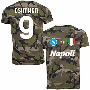 Napoli Team Osimhen 9 T-shirt - Camo Green