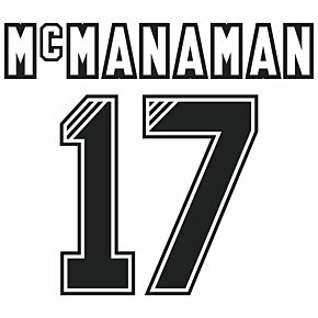 McManaman 17 (Retro Flock Printing) 95-96 Liverpool Away