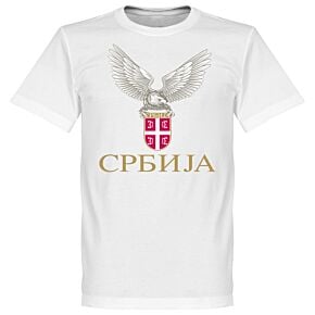 Serbia Crest Tee - White