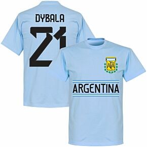 Argentina Dybala 22 Team T-shirt - Sky Blue
