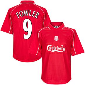 00-01 Liverpool Home Retro Shirt + Fowler 9 (Fan Style Printing)