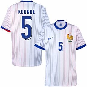 24-25 France Dri-Fit ADV Match Away Shirt + Kounde 5 (Official Printing)