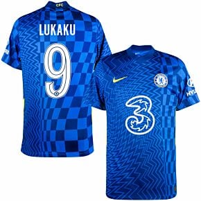 21-22 Chelsea Home Shirt + Lukaku 9 (Official Cup Printing)