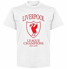 Liverpool 2020 League Champions Crest T-shirt - White