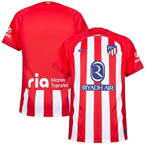 23-24 Atletico Madrid Home Shirt + Ria Money Transfer + Hyundai Sponsors