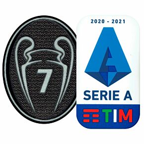 20-21 Serie A + UCL 7 Times Trophy Patches