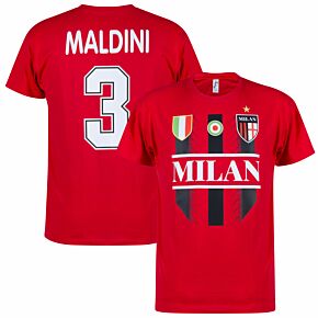 Milan Maldini 3 Legend T-shirt - Red