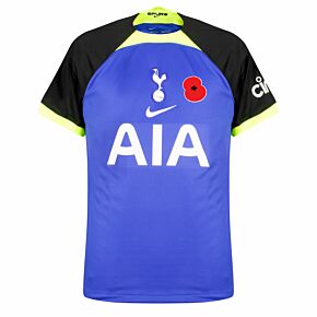 22-23 Tottenham Away Shirt + British Legion Poppy