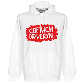 Cofiwch Dryweryn Wall Hoodie - White