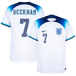 22-23 England Home Shirt + Beckham 7 (’96 Legend Printing)
