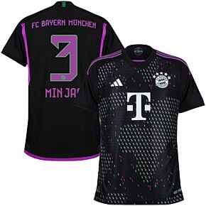 23-24 Bayern Munich Authentic Away Shirt + Minjae 3 (Official Printing)