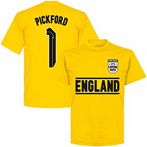 England Pickford 1 Team KIDS T-shirt - Yellow
