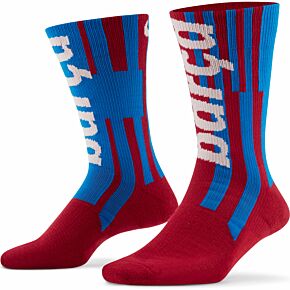 21-22 Barcelona Crew Socks - Red/Blue