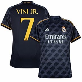23-24 Real Madrid Away Shirt + Vini Jr. 7 (Cup Style Printing)