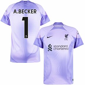 22-23 Liverpool Home GK Shirt + A.Becker 1 (Premier League)