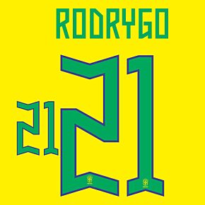 Rodrygo 21 (Official Printing) - 22-23 Brazil Home