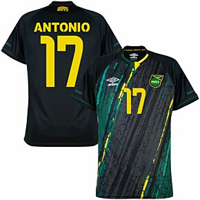 21-22 Jamaica Away Shirt + Antonio 17 (Fan Style Printing)