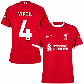 23-24 Liverpool Dri-Fit ADV Match Home Shirt + Virgil 4 (Premier League)