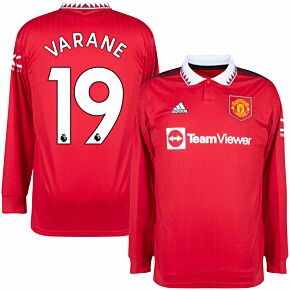 22-23 Man Utd Home L/S Shirt + Varane 19 (Premier League)