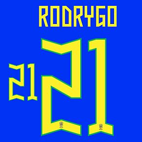 Rodrygo 21 (Official Printing) - 22-23 Brazil Away