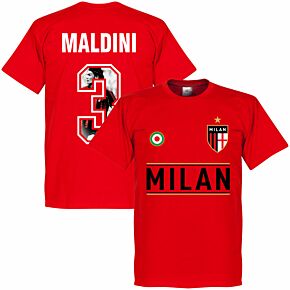 AC Milan Maldini 3 Gallery Team Tee - Red