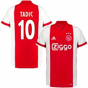 20-21 Ajax Home Shirt + Tadic 10 (Fan Style Printing)
