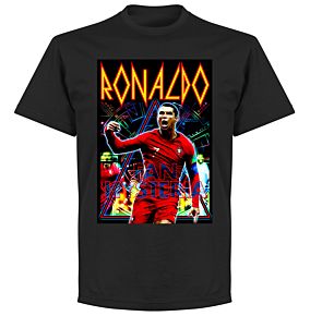 Ronaldo Old-Skool Hero T-Shirt- Black