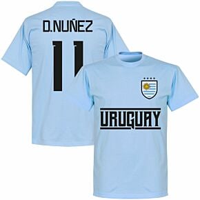 Uruguay Team D.Nuñez 11 T-shirt - Sky Blue