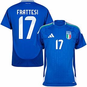 24-25 Italy Home Shirt + Frattesi 17 (Official Printing)