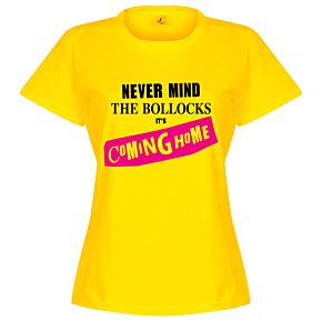 Never Mind the Bollocks It's Coming Home Womens Tee - Yellow