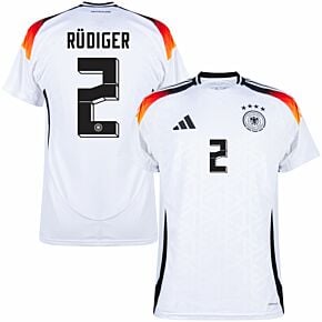 24-25 Germany Home Shirt + Rüdiger 2 (Official Printing)