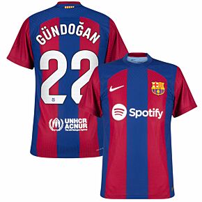 23-24 Barcelona Dri-Fit ADV Match Home Shirt + Gündoğan 22 (La Liga)