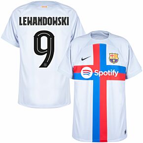 22-23 Barcelona 3rd Shirt + Lewandowski 9 (Official Cup Printing)