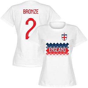 England Team Womens Bronze 2 Tee - White