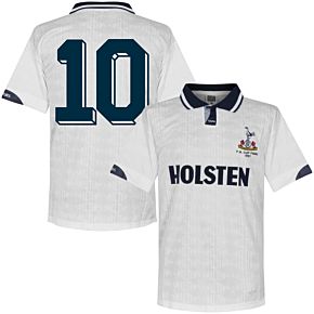1991 Tottenham Home FA Cup Final Retro Shirt + No. 10
