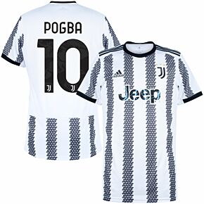 22-23 Juventus Home Shirt + Pogba 10 (Official Printing)