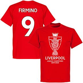 Liverpool 2020 League Champions Trophy Firmino 9 T-shirt - Red