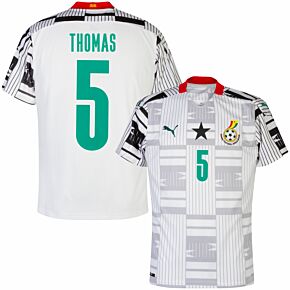 20-21 Ghana Home Shirt + Thomas 5 (Official Printing)