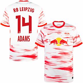 21-22 RB Leipzig Home Shirt + Adams 14 (Official Printing)