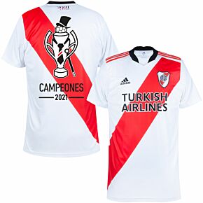 21-22 River Plate Home Shirt + Campeones 2021 (Unofficial Print)